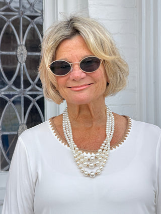 Women's Contrast Embroidered Solid Knit Top Cathys Place