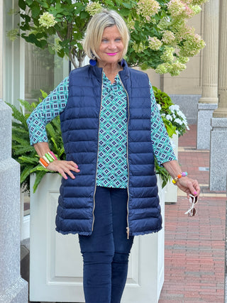 LULU-B NAVY PUFFER VEST