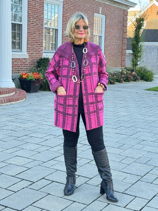 SOUTHERN NIGHTS BURGUNDY POCKET SWEATER