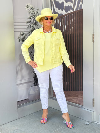 LULU-B CLEAR SHUNSHNE LINEN JACKET