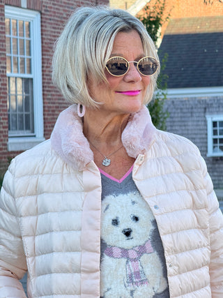 LULU-B PINK FAUX FUR JACKET