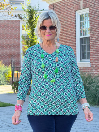 Lulu B  Bay Club V Neck Top