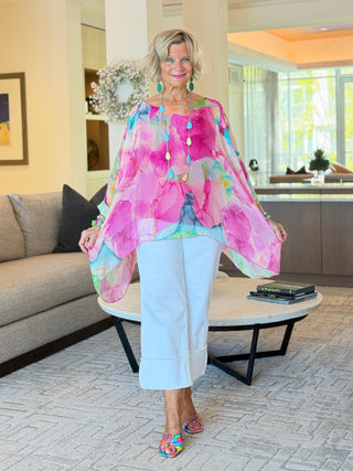 Sofia Zing Silk Kaftan Cathys Place