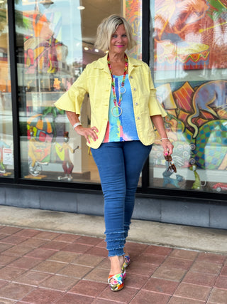 SOUTH BEACH DENIM YELLOW JACKET