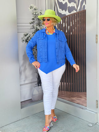 KEY WEST BLU LINEN JACKET