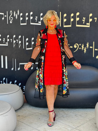 LULU-B RED CRIMSON CHA CHA DRESS