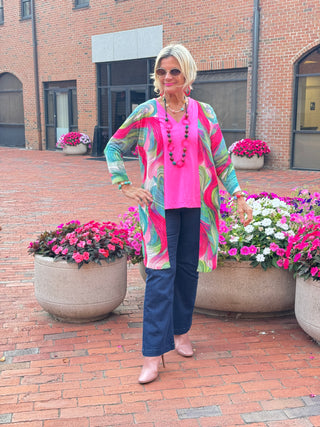 Ethyl Classic Long Length Cardi - KAMAS