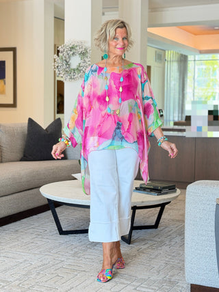 Sofia Zing Silk Kaftan Cathys Place