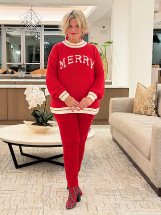 MERRY Color Block Edge Drop Shoulder Cozy Sweater Cathys Place