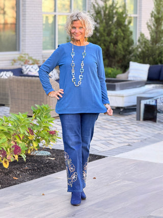 AUTUMN BLUE STYLING TOP Cathys Place