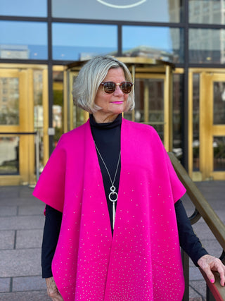 PINK BLING WINTER CAPE