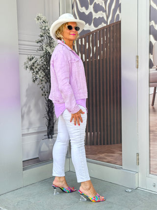 KEY WEST LINEN LILAC JACKET