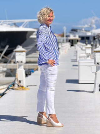 NAUTICAL BLU STRIPED JACKET LULU-B