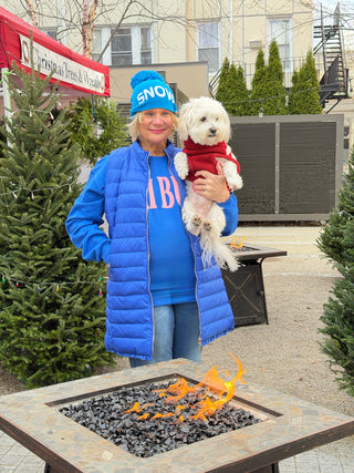 Blue Snow Pom Hat Cathys Place