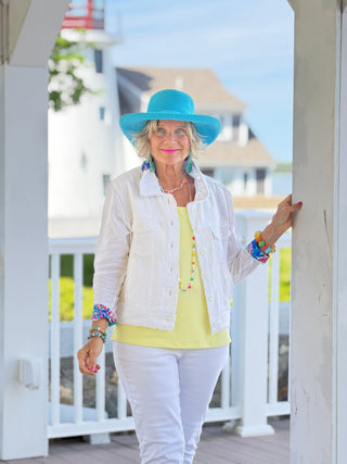 SEASIDE JEWELS LINEN JACKET TANGO MANGO