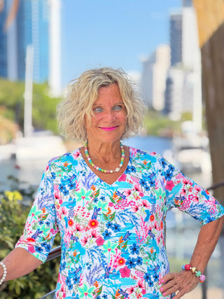 LULU B PARADISE GARDEN ELBOW DRESS LULU b