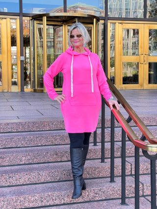 Lulu b  kangaroo Hot Pink Scuba Dress
