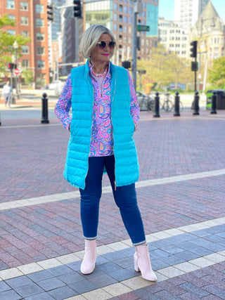 LULU-B AQUA PUFFER VEST