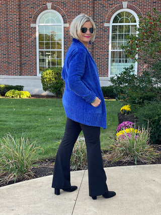 LULU-B SAPPHIRE CHENILLE CARDIGAN