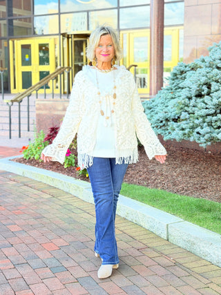 CREAM CROCHET CARDIGAN Cathys Place