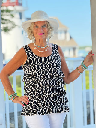 LULU MIDNIGHT TRELLIS CHA CHA TANK Cathys Place