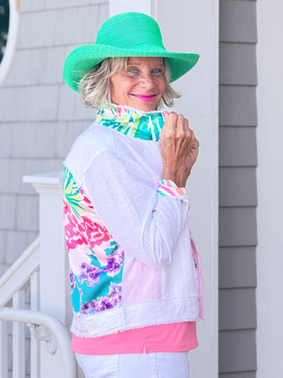 PINK PARADISE GARDEN LINEN JACKET TANGO MANGO
