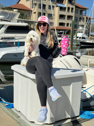 Dog Paw Pink  Printed 40oz Stainless Steel Tumbler With Handle