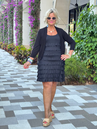 MIAMI NIGHTS  BLACK CHA CHA DRESS SHORT