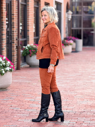 LULU-B COPPER VELOUR PANTS LULU-B