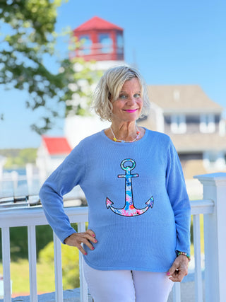 BEACH CLUB PERRI CAPE COD ANCHOR SWEATER LULU-B