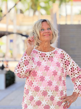 Handcrafted Floral Crochet Top CHARLIE B