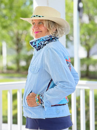 NAUTICAL CREST LINEN JACKET TANGO MANGO