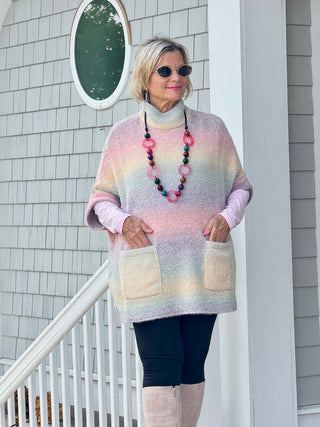 Gradient Colorful Pullover Sweater