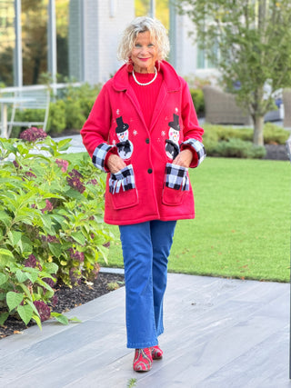 SNOWMAN HOUNDSTOOTH BLAZER Cathys Place