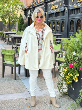 Ivory Womens Cape Poncho