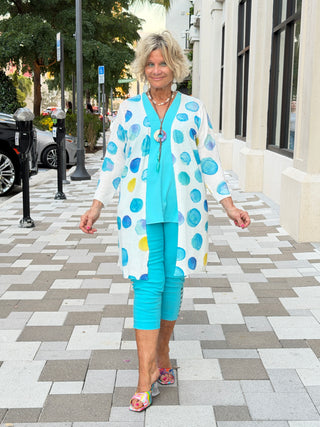 AQUA DOT CARDIGAN