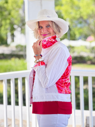HARBOR LIGHTS RED LINEN JACKET Cathys Place