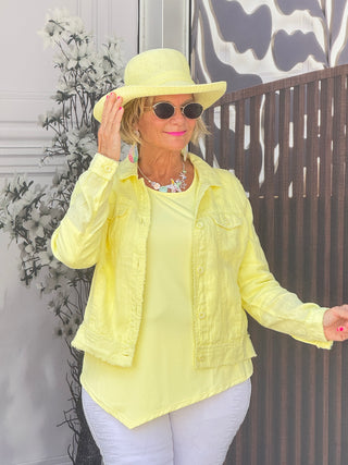 LULU-B CLEAR SHUNSHNE LINEN JACKET