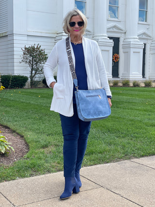 LULU-B CHENILLE WHITE CARDIGAN