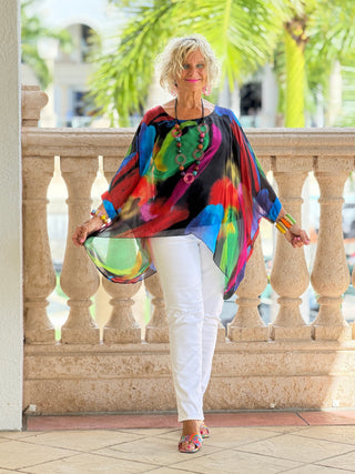 SOPHIA BLACK BURNOUT TOP Cathys Place