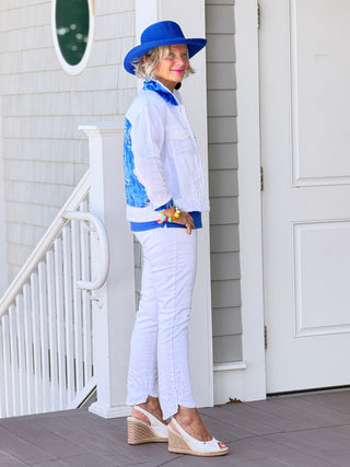 HARBOR BLUES LINEN JACKET Cathys Place