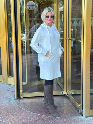 Lulu b kangaroo pocket pearl scuba dress