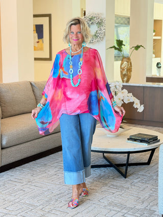 Sofia Sunrise Silk Kaftan Cathys Place