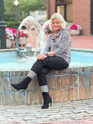 LULU B SPARKLING BLACK RUFFLE SPEEVE TOP Cathys Place