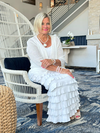 LULU-B WHITE CHA CHA MAXI DRESS
