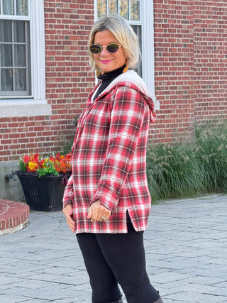 Rust Plaid Fall Day Hoodie