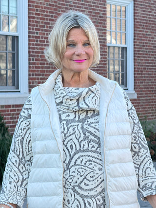 LULU-B IVORY PUFFER VEST