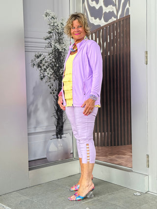 LULU-B EMBELISHED LILAC CAPRI