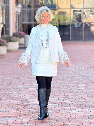 LULU B CREAM VELOUR SKORT PRE-ORDER SHIPS NOV 4 TH LULU-B