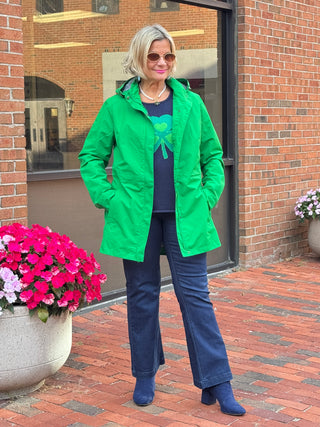 LOGAN GREEN RAINCOAT